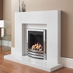 Aurora Solitaire Marble Fireplace Surround