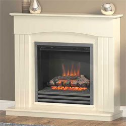 Flare by Be modern Fires Linmere Soft White 3 Bar Fret Electric Suite
