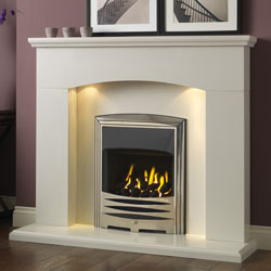 Gallery Fireplaces Cartmel Arctic White Marble Fireplace