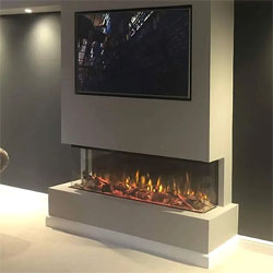 Costa Fires Discovery 1250 3 Sided Modern Electric Fire