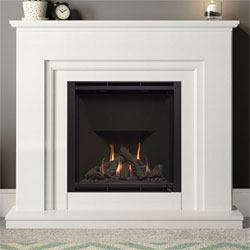Flare by Be modern Fires Hamton Fires Marble Gas Fireplace Suite