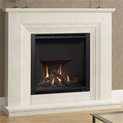 Flare by Be modern Fires Greenwood Marble Gas Fireplace Suite