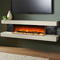 Evolution Fires Vegas 72 Marfil Black Wall Mounted Electric Fire
