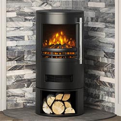 Flare by Be Modern Fires Tunstall with Log Store Electric Stove