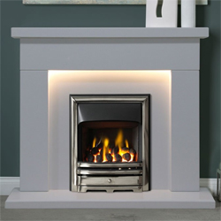 Gallery Fireplaces Durrington Arctic White Marble Fireplace