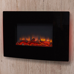 Signature Fireplaces Denver Black Hang on the Wall Electric Fire