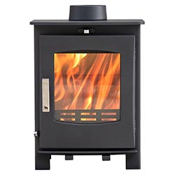 Woolly Mammoth Stoves 5 BLACK DOOR Multifuel Stove MK3